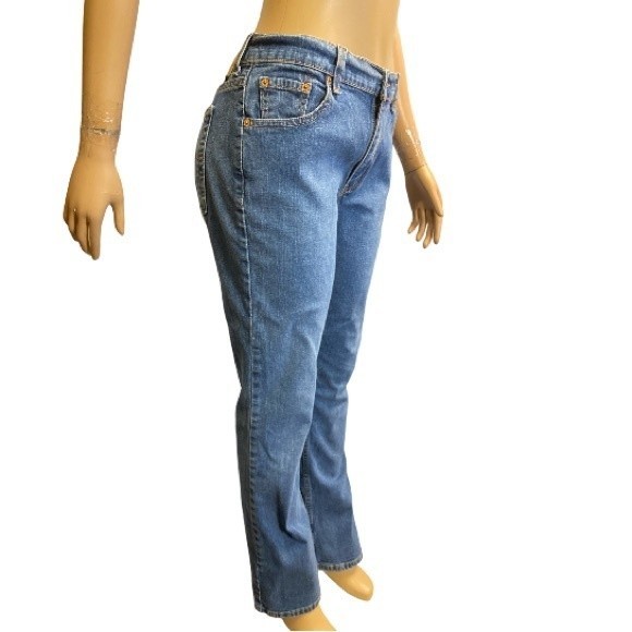 Y2K 2004 Levi's Jeans Denim Relaxed Bootcut Stretch Mid Rise size 14 Misses - Picture 6 of 16